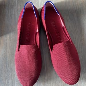 Rothys red loafers